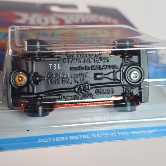 Hot Wheels 81 Toyota Starlet KP61 Ultra Hots Orange - Picture 11 of 16